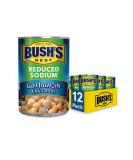 BUSH'S BEST Reduced Sodium Garbanzo Beans 16 oz (12 cans) - Plant Based Protein, Fiber, Low Fat, Gluten Free - Buy Online on GoSupps.com