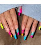 YoYoee Long Fake Nails Tips-Coffin Press on Nails Pink Acrylic Ballerina False Nails for Women and Girls 24Pcs (gorgeous1) A gorgeous1 - Buy Online on GoSupps.com