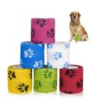 Heyu-Lotus 6 Rolls Pet Vet Wrap for Dogs Self Adhesive Bandages for Dogs Cohesive Pet Bandage Non-Woven Elastic Breathable Bandage Tape for Dogs Cats and Horse Wrist Ankle 5cm x 4.5m - Buy Online on GoSupps.com