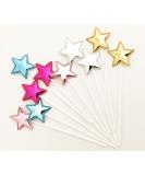 AILEXI Handmade 10 Leather Reflective Glitter Cake Topper | Multicolor Stars for Cakes Cupcakes & Ice Cream - International Shipping Available - Buy Online on GoSupps.com