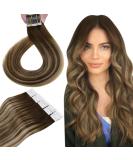 Hetto Tape In Hair Extensions - Balayage Real Hair #4/27/4 - Thick 55cm 50g - International Shipping - Buy Online on GoSupps.com