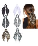 Funlovin 2-in-1 Scrunchies Scarf Hair Ribbon Ties - 6pcs Vintage Ponytail Scarves Scrunchie Set for Women - Buy Online on GoSupps.com