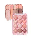 COLORGRAM Pin Point Eyeshadow Palette 01 Peach & Coral - Daily Makeup Palette with Ultra-Blendable Matte, Glitter, and Shimmer Shades - Buy Online on GoSupps.com