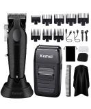 Professional KEMEI Hair Clipper & Trimmer Set | Cordless Electric Beard Trimmers for Men | Barber Hair Cutting Kit KM-2296 & KM-2299 - Buy Online on GoSupps.com
