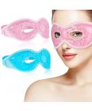 Heyu-Lotus Cooling Eye Mask - 2 Reusable Gel Masks for Dark Circles Swollen Eyes & Migraine Relief (Pink) - Buy Online on GoSupps.com