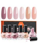 Modelones Nail Polish Set - 6 Neutral Nude Shades for All Skin Tones | Quick Dry DIY Nail Art Ideal Gift for Women & Girls - Buy Online on GoSupps.com