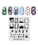 Christmas Snow Elk Nail Art Stamping Plate - Nature Series (CH013) - Buy Online on GoSupps.com