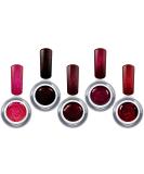 Premium Red Metallic & Glitter Color Gel Set - 5 x 5ml LED UV Nail Gels for Stunning Nail Designs | RM Beautynails - Buy Online on GoSupps.com