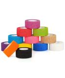 Sagafly Self-Adhering Bandage - 12 Rolls 2.5cm x 4.5m | Elastic First Aid Finger Tape Koh siver Bandage for Easy Fixing & Mixed Colors - Buy Online on GoSupps.com