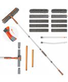 Eazer 2-in-1 Rotatable Window Squeegee Cleaner with 62'' Extension Pole - Telescopic Window Cleaning Kit for Indoor/Outdoor Glass - Buy Online on GoSupps.com