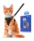 Halypet Cat Harness and Leash Set - Third Generation Escape Proof Design for Maximum Safety - Adjustable, Breathable Vest for Outdoor Walking - Black Small - Buy Online on GoSupps.com