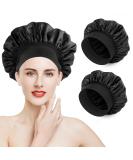 Romon Satin Hair Hood - 2 Pack Adjustable Silk Sleeping Caps & Bonnet for Women & Girls | Soft Padding Night Sleep Hats - Buy Online on GoSupps.com
