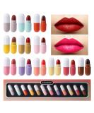 Homeit Lipstick Set for Girls - Waterproof & Portable Mini Lipsticks (12 Colors) in Cute Capsule Form | Matte Finish - Buy Online on GoSupps.com