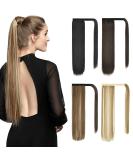 Yamel Ponytail Extension Black Long Straight 22 Inch Wrap Around Fake Ponytail Synthetic Hair Extensions Clip in Ponytail Hairpiece for Women Black 22 Inch (Pack of 1) - Buy Online on GoSupps.com