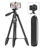 Professional 60 Camera Tripod with Phone Mount & Remote | Aluminum Portable Stand with Travel Bag | Compatible with Phone, Camera, Projector, DSLR | 5-Section Tripod - Buy Online on GoSupps.com