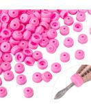ANCIRS 80pcs Pink Nail Drill Bit Dust Protector Caps - Silicone Dust Collector Stopper Cover for Cuticle Protection - Buy Online on GoSupps.com
