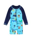 HUAANIUE Baby Boys Swimsuit with Zip Rash Guard and Sun Protection UPF 50+ | Short Sleeve One Piece Swimwear with Hat | 0-6 Months to 4 Years | Car Print Design - Buy Online on GoSupps.com