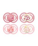 Buy Mam Perfect Day & Night Pacifiers 4-Set - Glow in Dark Tooth-Friendly Eco-Friendly with Box | Ideal for 16+ Months - Rabbit Flower Bird Designs - Buy Online on GoSupps.com