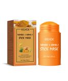 Organic Turmeric Facial Clay Stick Mask - Vitamin C Acne & Blackhead Remover for Men & Women | Skin Tightening & Pore Filler - Buy Online on GoSupps.com