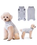 Lyneun Dog Recovery Suit Striped Dog Surgical Recovery Suit Soft Dog Surgical Bodysuit Recovery Suit Dog After Surgery For Allergies Wound Protection Cone Alternative (Grey Medium) Medium Grey - Buy Online on GoSupps.com