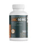 Bronson Zinc 50 MG High Potency One Year Supply Supports Immune, Antioxidant & Skin Health - Non-GMO, 360 Vegetarian Tablets - Buy Online on GoSupps.com