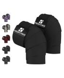 Weight Lifting Knee Wraps (Pair) - 78 Length Knee Wraps for Weightlifting & Squatting - Knee Wrap Support for Powerlifting  Knee Straps for Weightlifting  Squat Knee Sleeves for Weightlifting .Jet Black - Buy Online on GoSupps.com