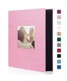 Miaikoe 6x4 Photo Album - 300 Pockets Large Capacity Linen Album for Family Wedding- Holds 300 Horizontal 10x15cm Photos - Pink - Buy Online on GoSupps.com