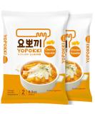 Yopokki Cheese Tteokbokki Pack I Korean Topokki Instant Retort Rice Cake (Pack of 2 Cheese Flavored Sauce) Korean Snack - Buy Online on GoSupps.com