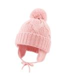 Pesaat Baby Knitted Winter Earflap Hat | Fleece Lined Beanie for Infant Toddler Boys Girls | Pompom, Skin Pink, 6-12 Months - Buy Online on GoSupps.com