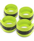 Movoja 4-Set Neon-Yellow Reflectors for Arms & Legs | Enhanced Visibility for Jogging Cycling & Riding | Elastic Security Bands with Velcro - Buy Online on GoSupps.com