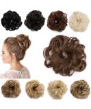 SEGO Hair Extensions - Realistic Ash Brown Wavy Tie Updo Bun | 30g Quality Hair Enhancements - Buy Online on GoSupps.com