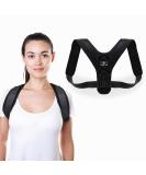ShapeVital Vital-Pro Posture Belt - Unisex Back Straightener for Ideal Posture Correction | Comfortable Shoulder Straps | Black Large - Buy Online on GoSupps.com