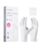 COOLJOB White Cotton Gloves for Women and Men 6 Pairs Eczema Gloves with a Free Wash Bag 100% Cotton Moisturising Protective Gloves for Dry Hands Jewelry Inspection (6 Pairs Size XS-S) - Buy Online on GoSupps.com