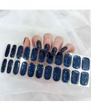 Semi Cured Gel Nails Strips 22 Stickers Nail Wraps Soft Self-Adhesive Gel Nail Stickers Salon-Quality Glitter Gel Nail Strips for Nails Manicure Require UV/LED Lamp (24-Starlight at Sea) - Buy Online on GoSupps.com