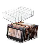 Vowcarol Eyeshadow Palette Organizer Acrylic 7-Section Clear Makeup Holder - 2 Pack - Buy Online on GoSupps.com