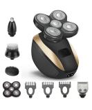 Skull Shaver for Men - 5-in-1 Rechargeable Head Shaver & Hair Clippers - Ideal Gift (Gold 02 - Buy Online on GoSupps.com