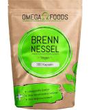 Nettle capsules - a total of 300 capsules - high -dose 900mg per daily dosage - 100% vegan nettle capsules - each capsule with 450mg nettle - Buy Online on GoSupps.com