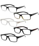 Eyekepper 5-Pack Vintage Men's Reading Glasses - Spring Hinges & Transparent Frame - Shop Internationally - Buy Online on GoSupps.com