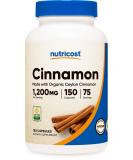 Nutricost Ceylon Cinnamon Capsules - 150 Capsules, 1200mg Serving - Organic, Gluten-Free, Non-GMO - Buy Online on GoSupps.com