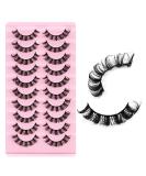 Buy 10 Pairs Russian Strip Lashes - D Curl Faux Mink - Natural Fluffy Volume Wispy 3D Effect | International Shipping - Buy Online on GoSupps.com