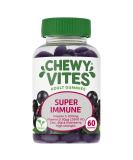 Chewy Vites Adults Super Immune Gummies | Vitamin D, C, Zinc & Elderberry | Vegan | 60 Count - Buy Online on GoSupps.com