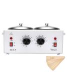 Double Wax Warmer Professional Electric Wax Heater Machine for Hair Removal, Dual Wax Pot Paraffin Facial Skin Body SPA Salon Equipment with Adjustable Temperature Set - 100 Wax Applicator Sticks 101 Piece Set Double Wax W… - Buy Online on GoSupps.com