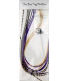 10 Real Feather Hair Extensions - Purple Auburn 22-28 cm with Rings/Loops | International Shipping - Buy Online on GoSupps.com