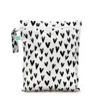 Bumkins Waterproof Wet Bag, Washable, Reusable for Travel, Beach, Pool, Stroller, Diapers, Dirty Gym Clothes, Wet Swimsuits, Toiletries, 12x14  Black Hearts Wet Bag Bumkins Black Hearts - Buy Online on GoSupps.com