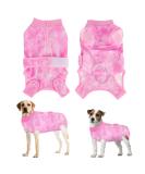 Eyein Dogebody After Op - Breathable Soft Dog Onesie with Zipper & Belt to Protect Wounds - E-Neck Band Alternative for Pets (Pink XL) - Buy Online on GoSupps.com