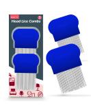 2pk Metal Nit Comb for Headlice Treatment | Kids & Adults | Long Thick Hair | Lice Combs for Effective Nit Removal - Buy Online on GoSupps.com
