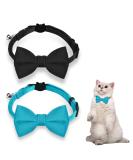 Giantree Cat Collar Set - Adjustable Cat Neck Band with Bell for Small Pets - 2 Pieces (Blue/Black) - Buy Online on GoSupps.com