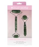 Brushworks Jade Roller & Globe Set - Pink | Facial Massage Tool Set - Buy Online on GoSupps.com