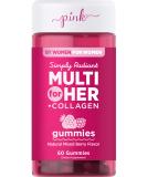 PINK Multivitamin for Women | 60 Gummies | Non-GMO & Gluten Free | Plus Collagen & Biotin | Mixed Berry Flavor - Buy Online on GoSupps.com