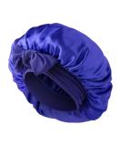 Abeillo Silk Sleep Bonnets for Women 1PC Adjustable Satin Night Sleeping Cap Soft Elastic Band Silk Bonnets for Sleeping Hair Bonnet with Tie Band for Curly Hair Braid Women (Navy Blue) - Buy Online on GoSupps.com